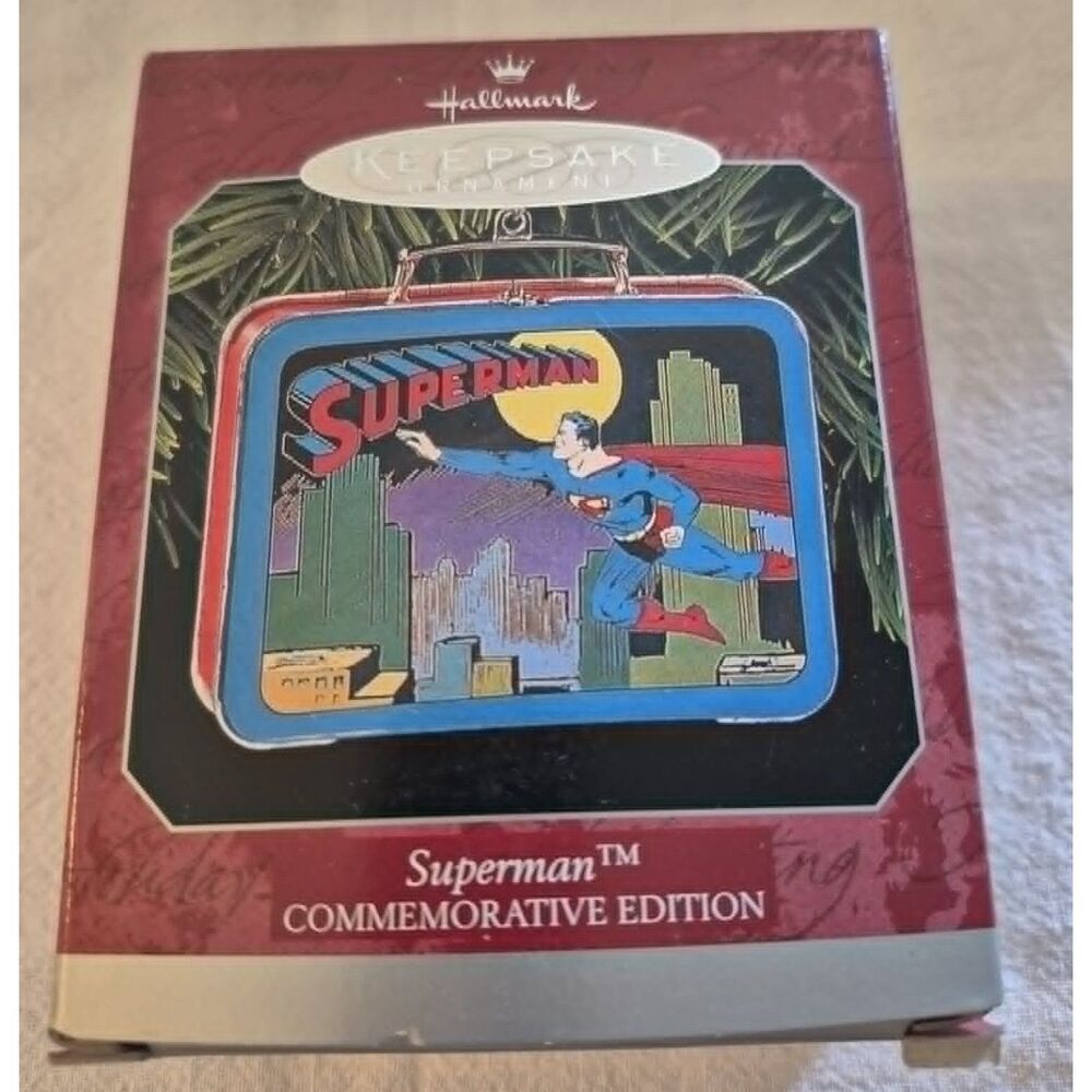 1998 Hallmark Keepsake Ornament Vintage Superman Lunch Box Metal Collection